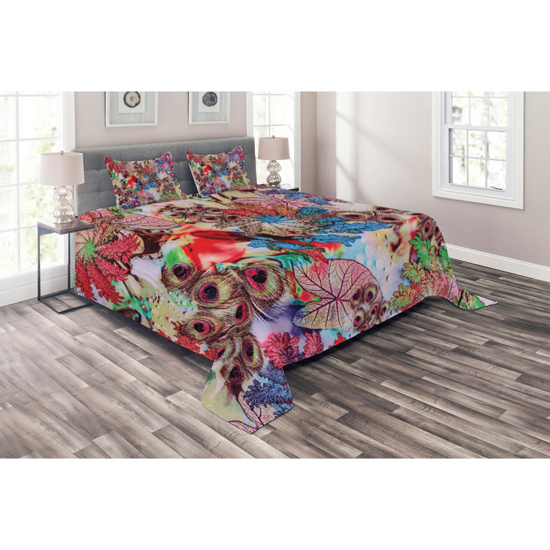 Peacock Polyester Coverlet