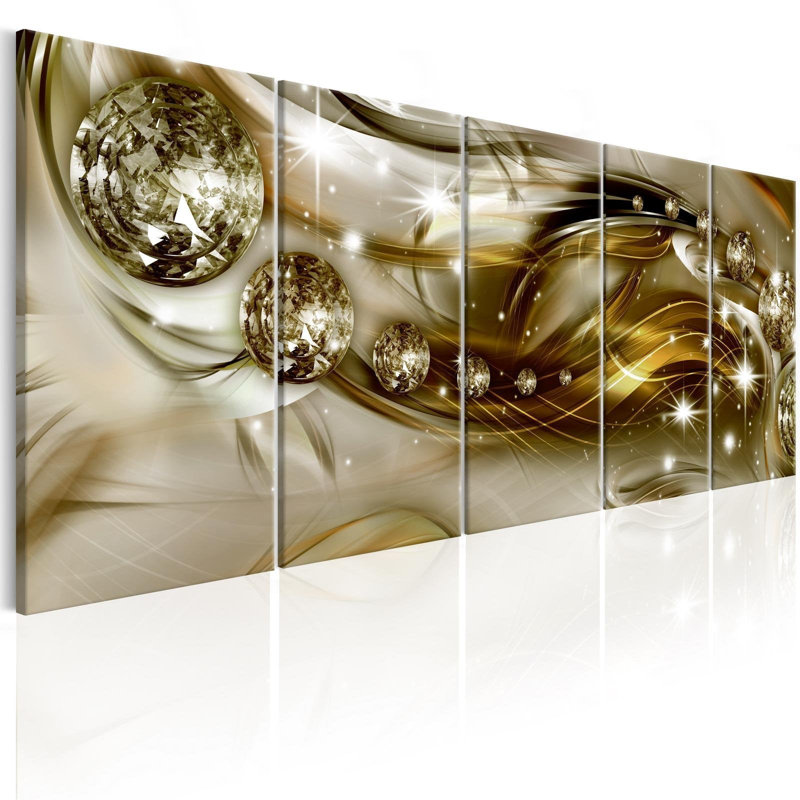 Boules de cristal sur toile, reproduction de 5 pièces