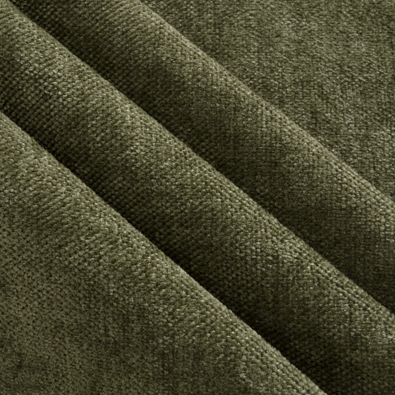 Chaises de salle à manger rembourrées avec pieds en métal, chaises latérales modernes à dossier incurvé pour cuisine, salon, bureau, toile brossée vert olive
