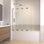 Porte de baignoire pliante sans cadre avec verre transparent L 44 po x H 48 po Nereus