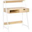 Bureau à domicile avec ton en bois naturel, tiroir, tablettes de rangement, hauteur de 40,19 po, table d'ordinateur de qualité, bois, largeur de 20,19 po, construction stable