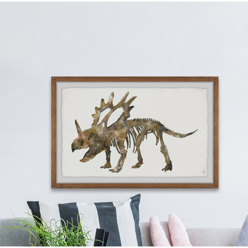 Victoria Styracosaurus Skeleton - Single Picture Frame Painting, 61cm H x 91cm W