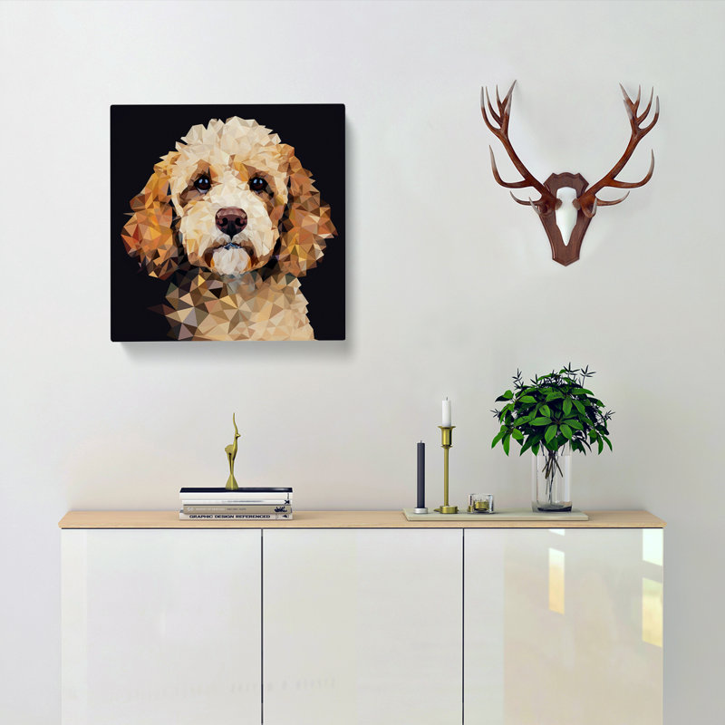 Cockapoo Geometric No.1 - Wrapped Canvas Print, 50cmH x 50cmW
