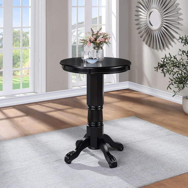 Table de pub, 42 po, noir