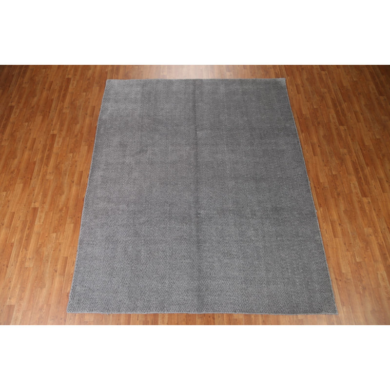 One-of-a-Kind 8'1" x 9'9" New Age Rectangle Wool Area Rug in