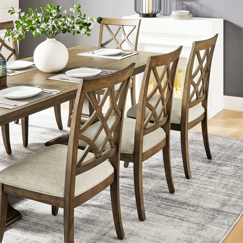 2 pièces de chaises rembourrées de style Mid-Century - Revêtement en bois massif couleur chêne blanc pour la salle à manger