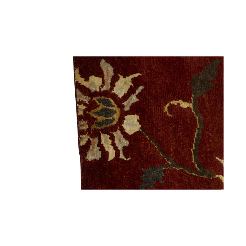 Tibetan Hand Woven Wool Floral Area Rug