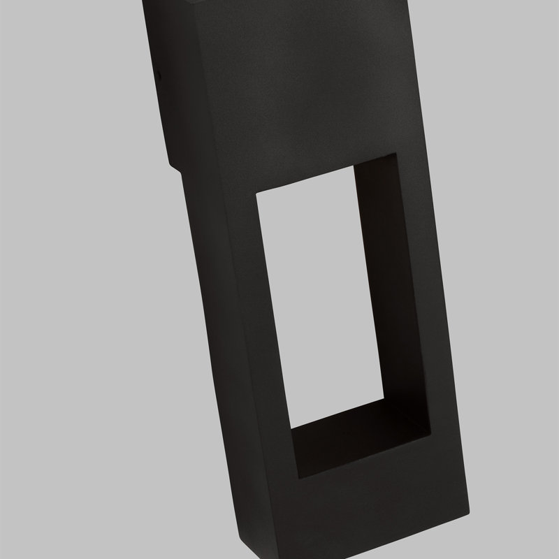 Testa LED Outdoor Flush Mount, Black, 16" H x 5.75" W x 5.75" D