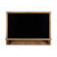 Wooden Frame Chalk Board with Shelf Ledge and 4 Metal Hooks - Framed Blackboard for Wall Brown