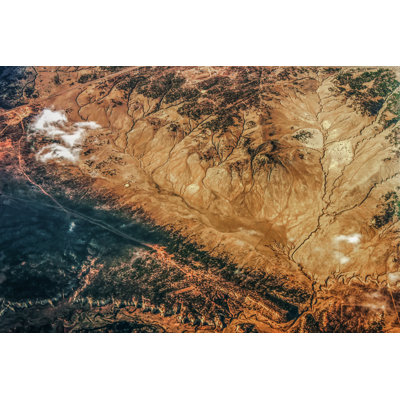 Topo Of The Badlands by Susan Vineyard - Wrapped Canvas Print