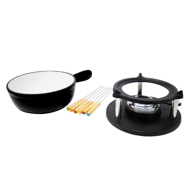 Klarstein 1.5L Cast Iron Round Dutch Oven, Black