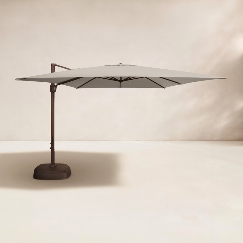 Parasol carré en porte-à-faux 10 pi Darel, Bronze, Sunbrella / lin