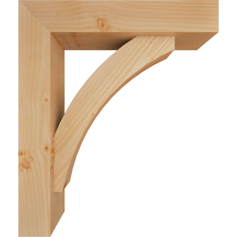 Thorton Block Bracket with Offset Brace, 26 x 22, 5 1/2"W Douglas Fir (Smooth)