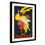 «Brickhill Asti Cinzano», affiche vintage encadrée sur papier en noir / jaune-35156063-35156051