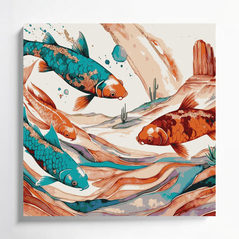 Art mural sur toile 31 "Southwestern Animals", H 32 po x l 32 po