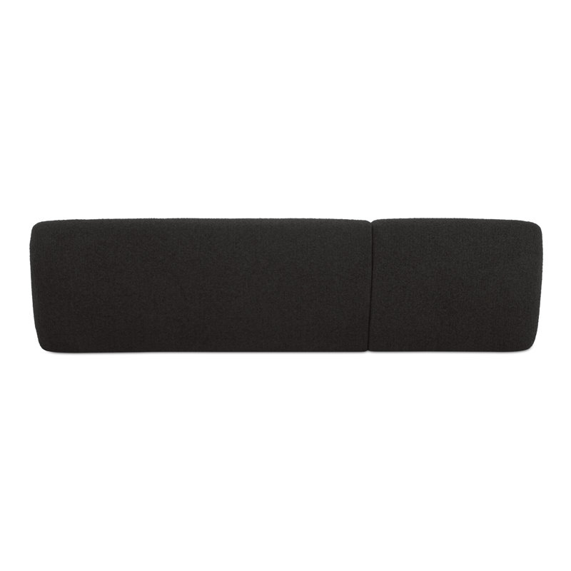 Penelope 2 - Piece 112" Chaise Sectional, Noir Bouclé, Left Hand Facing
