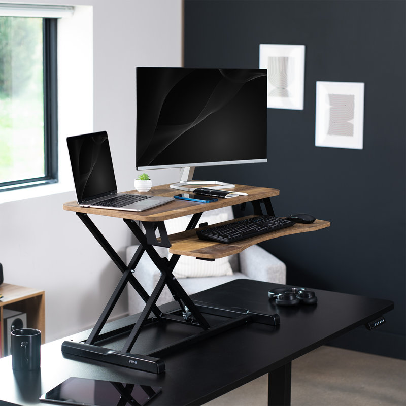 Support de table assis-debout en bois récupéré Vivo