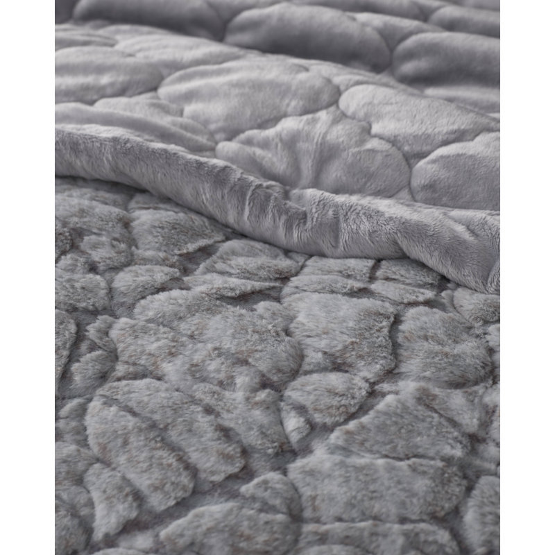 Couverture réversible Lux Luxury, Gris