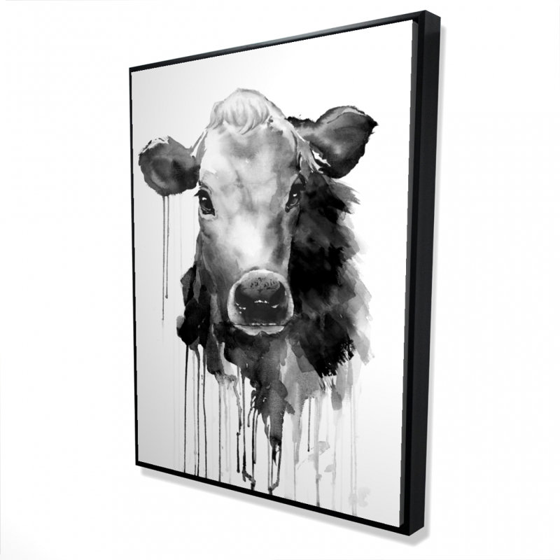 Jersey Cow Print On Canvas
