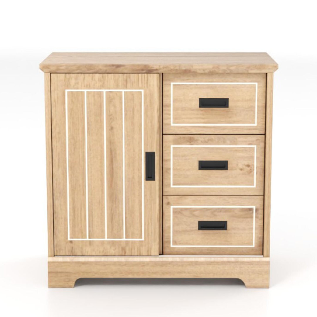 Farmhouse Sideboard Buffet Cabinet Kitchen Storage Cabinet-Black