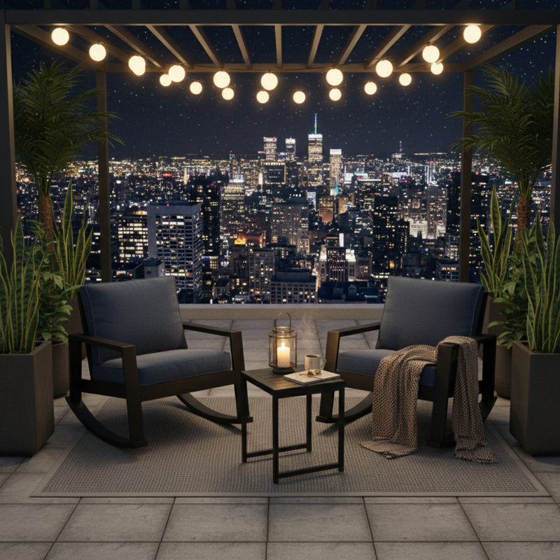 Ensemble bistro en aluminium 3 pièces