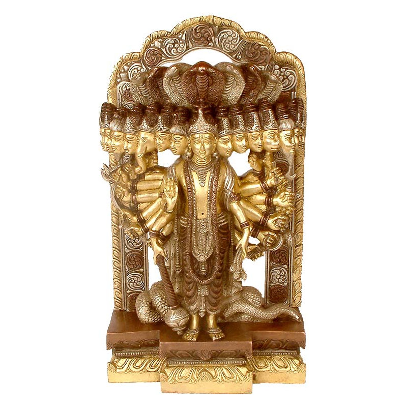 Lord Vishnu dans son grossissement cosmique