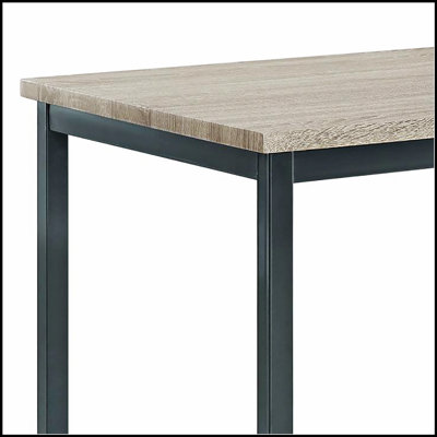 Cole White and Macadamia Folding Dining Table, Space-Saving and Stylish for Modern Living Areas by Lark Manor