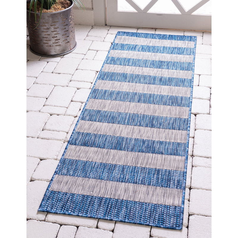 Tapis d'extérieur scintillant couleur azur, Tapis de couloir 2 pi x 6 pi