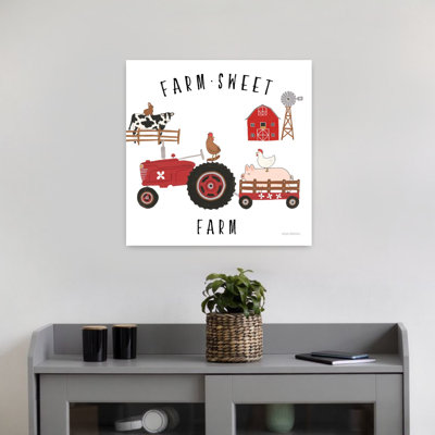 Country Roads V V2 Abstract Contemporary Cow Rabbit Animal Architecture Wall Art