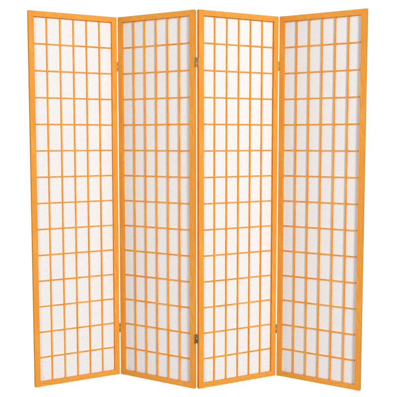 Paravent Shoji pliable Alex 70'' H, 4, Miel