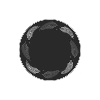 Stylish Round Carpet, 35.4 Inches Diameter, 100% Polyester, 650 Gr/m², Antibacterial, Non-Slip PVC Dot Underside | Machine Washable, 3D Digital Printing, Durable & Easy to Clean | Perfect for Living Room & Bedroom Decor