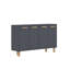 Console moderne, couleur anthracite, 47,2 po x 29,0 po x 11,6 po | 100% panneau de particules enduit de mélamine, épaisseur: 0,7 pouce | Élégant et fonctionnel pour le salon ou le vestibule, design durable et contemporain-1710525657