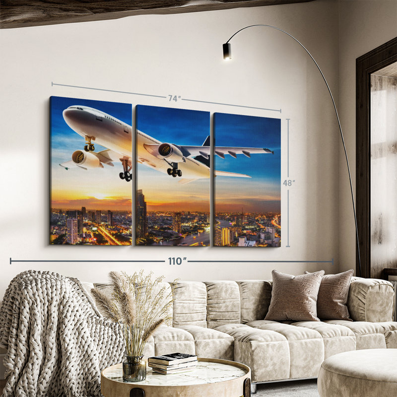 «Transport Plane» sur, H 48 po x l 74 po x P 1,25 po