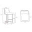 Tabouret d'appoint - Comptoir en blanc