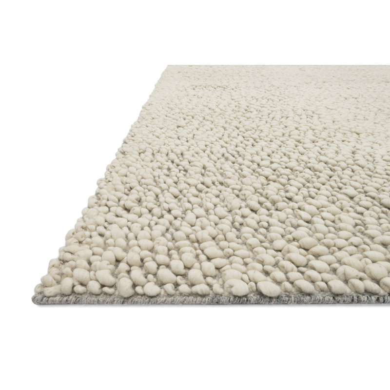 Quarry Hand Knotted Wool Area Rug in Ivory, Rectangle 7'9" x 9'9"