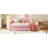 Fashionable Pink Twin Daybed With Foldaway Trundle Bed And Illuminated Decoration Size Design Removable-951298533-951298535