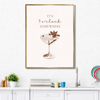 «It's 5 O'Hor Some Some - Cocktail», reproduction d'art mural