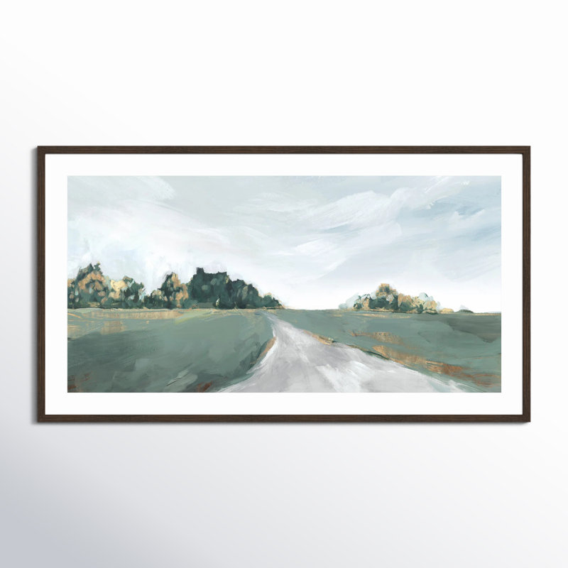 Field Of Dreams by Isabelle Z, Walnut Wood Framed Paper, 25.5" H x 45.5" W x 0.75" D