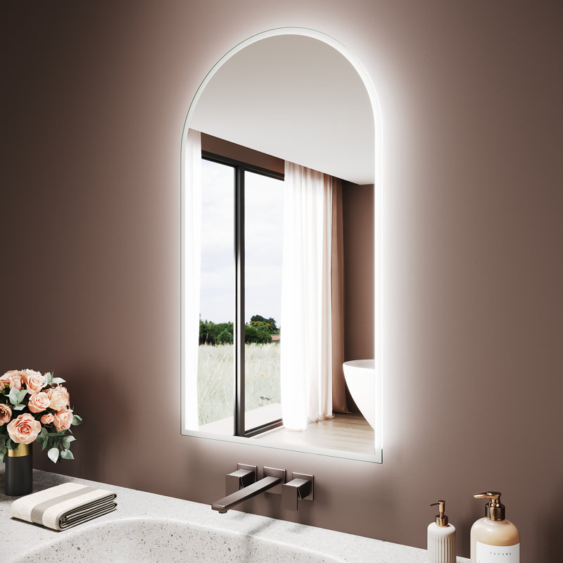 Arch Mirror, 90*50cm,Arched Bathroom Mirror