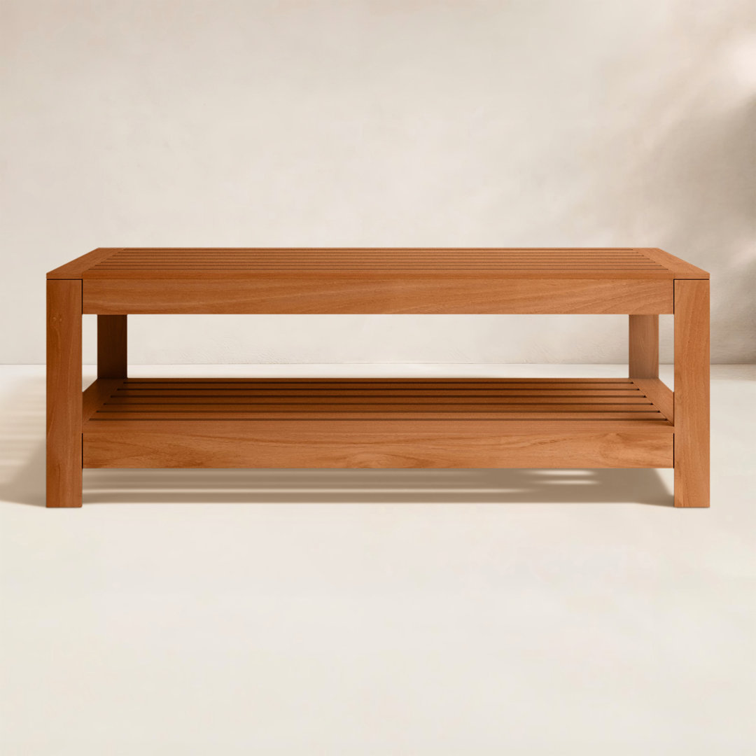Bogota Rectangular Teak Outdoor Coffee Table , 48'' in. W 23.5'' in. D Birch Lane™