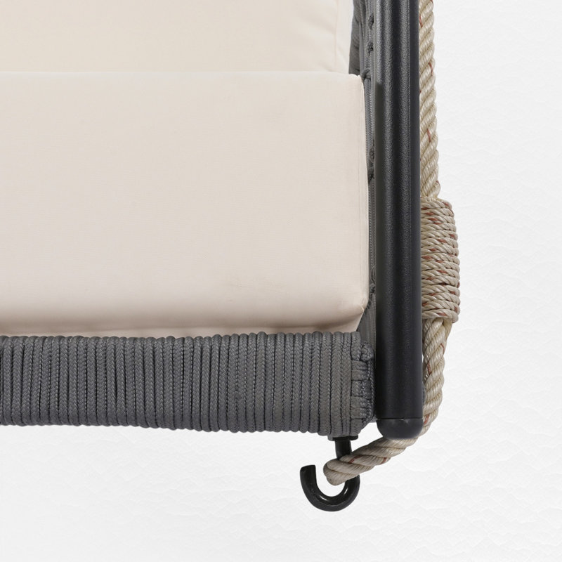 Balancelle Nykiah pour 2 personnes, Blanc / Btown, Beige