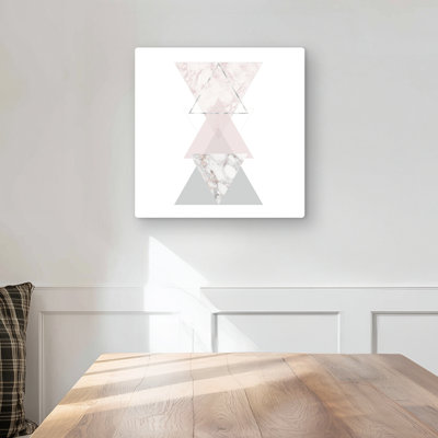 Geometric Art - Gray Scandinavian Metal Print for Home Decor