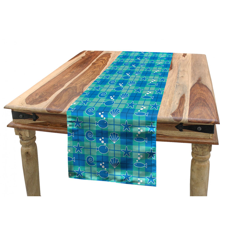 Chemin de table sea shells, 72 po x 16 po