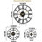 Sorbus 24" Oversized Metal Decorative Analog Round Wall Clock, Black-479804896