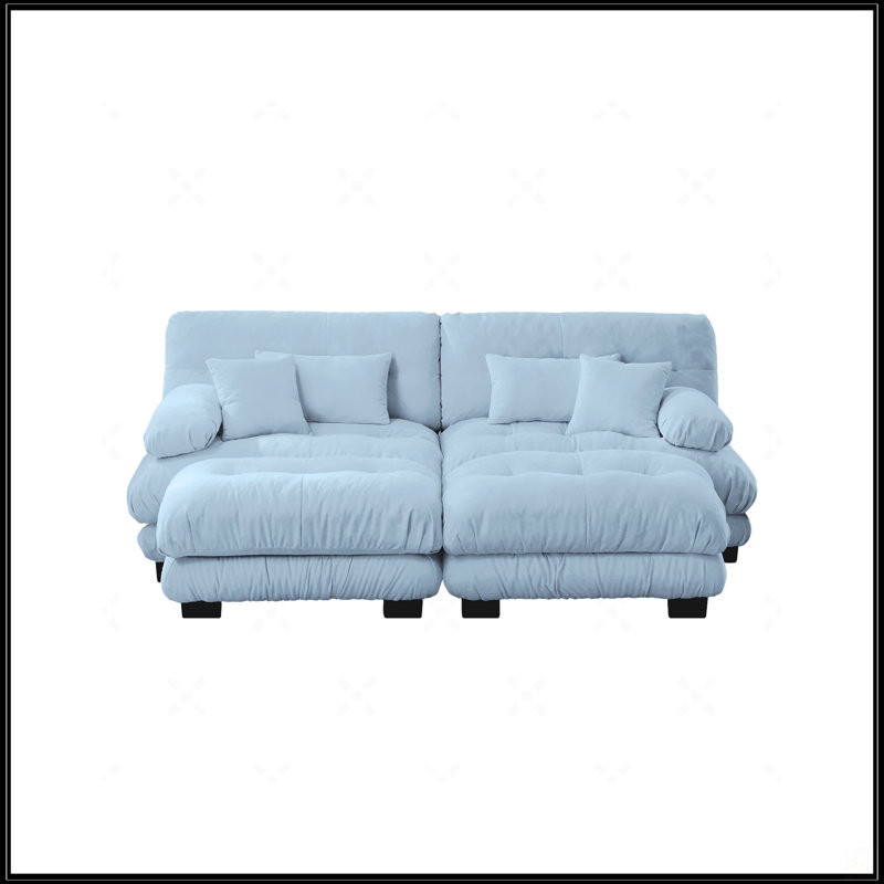 Cloud Couch Sleeper Sofa, Blue