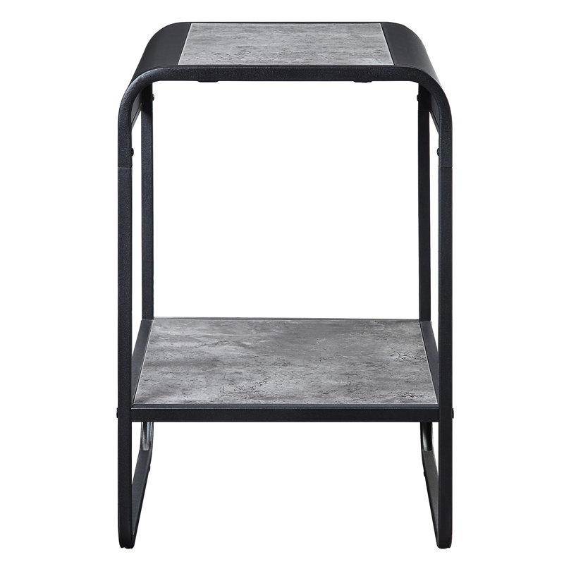 Table de bout à 1 tablette avec base en métal Ample Space