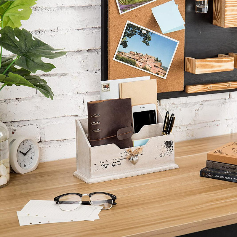 Organisateur de bureau en bois massif Figaro