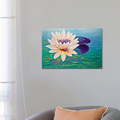 Lotus by Osnat Tzadok - Wrapped Canvas Painting