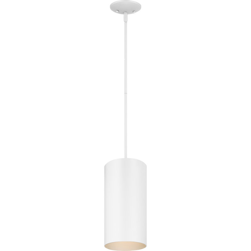 LED Outdoor Pendant,  12" H x 6'' W x 6'' D, White