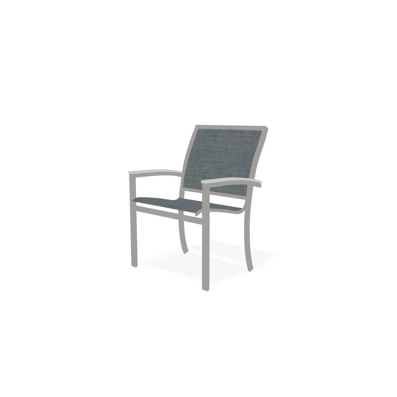 Chaise de café empilable en aluminium Bazza, Breloque, Neige